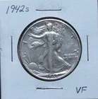 1942S VF+ Walking Liberty Problem Free Half Dollar 6115IRCS