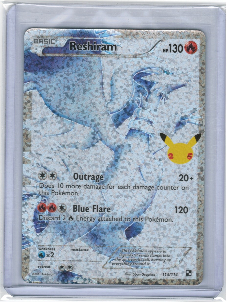 Reshiram Celebrations: C #113 (2021) Classic Collection Holo NM Pokemon