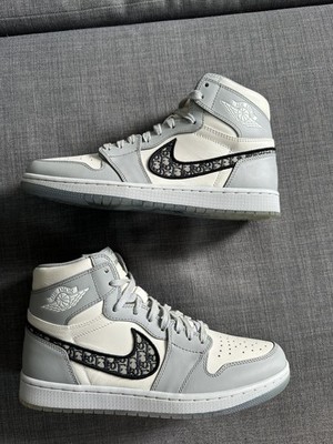 Size 10 - Jordan 1 x Dior High Gray