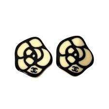 Chanel Camellia Earrings Women White One Size