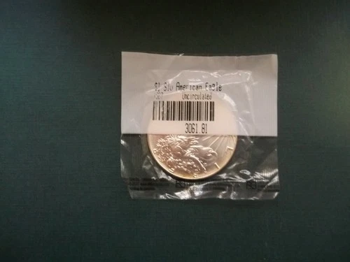 UNC 1987 1oz Silver American Eagle Coin - Littleton Coin Company Softpack  CH-63