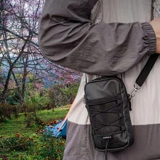Men's Shoulder Bag Lightweight Zipper Phone Bag for Party Travel Walking Camping