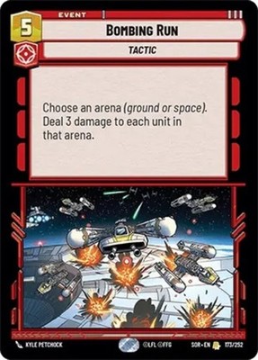 1 x Bombing Run - Spark of Rebellion - NM-Mint - Star Wars Unlimited
