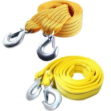 Heavy Car Towing Strap Rope With 2 Hooks Emergency Tow Cable Recovery Emergency