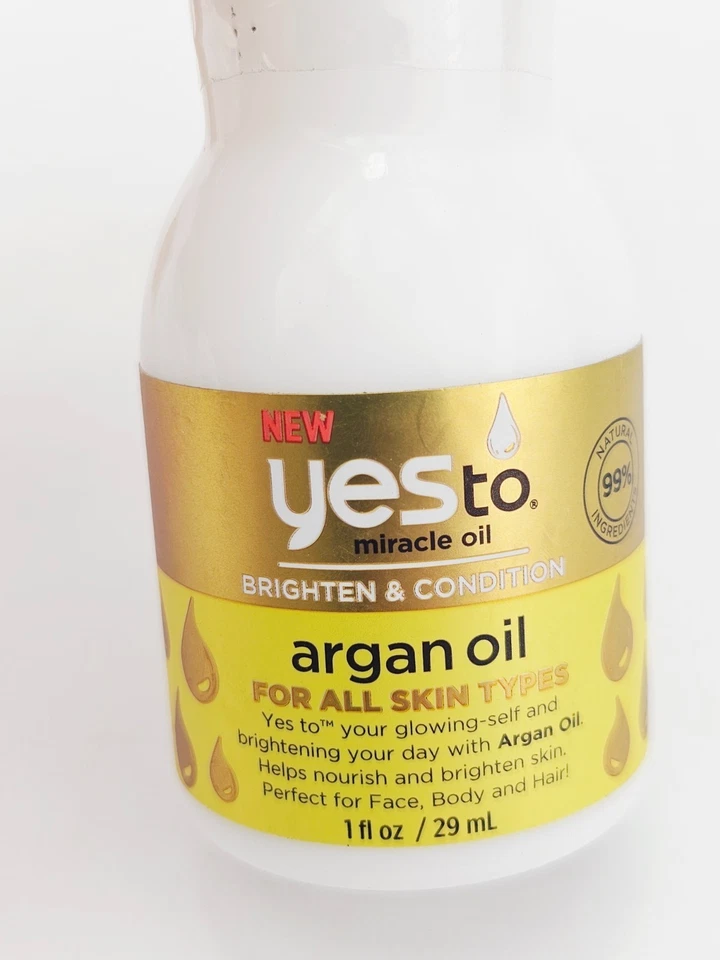 Yes To Miracle Aceite Iluminador Estado Aceite de Argán Todo Tipo de Piel 1 OZ Lote de 2 Foto 3 de 4