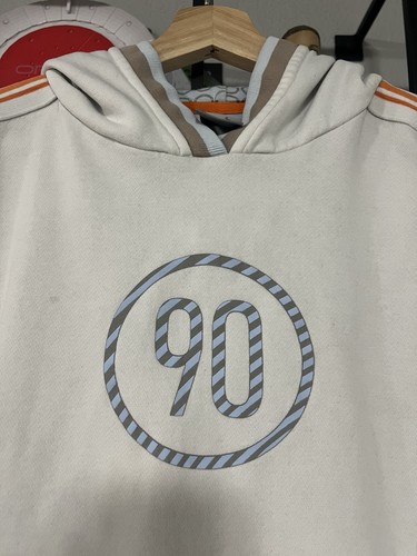 Vintage 2000's Nike Total 90 T90 Pullover Hoodie Ivory M - Picture 3 of 11