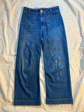 Maeve Anthropologie The Colette Wide Leg Pants 27 x 25 Blue Denim, Turkey