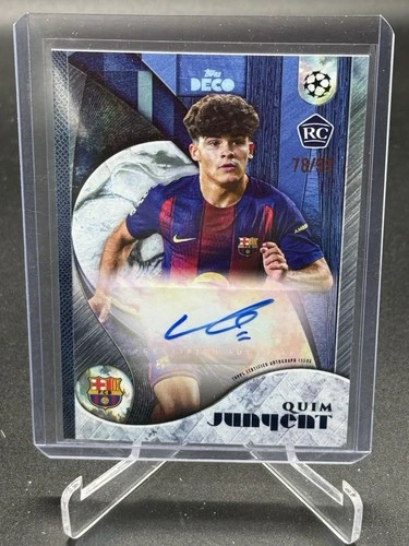 2025-26 Topps Deco UEFA Club Competitions Quim Junyent /99 Blue Auto Autograph
