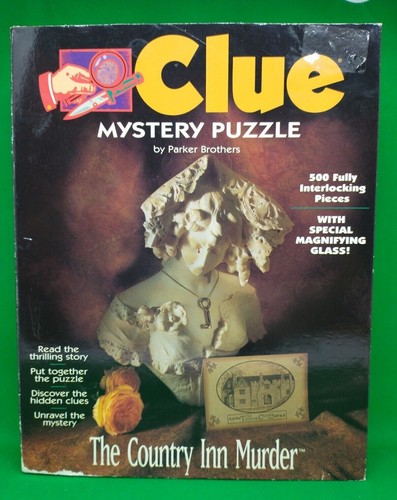Vintage 1998 Clue Mystery Puzzle The Country Inn Murder W Magnifier 