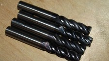Lot of 4 Kennametal 1/2" Dia. Solid Carbide End Mills 4 Flute 1-1/2" LOC 4" OAL