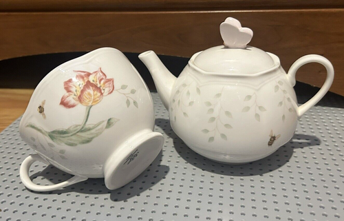 Juego de tetera/taza apilable Lenox Butterfly Meadow - Imagen 7 de 8
