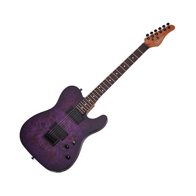 Schecter 3956-SHC PT Standard 6 String RH Electric Guitar - Purple Burst Burl