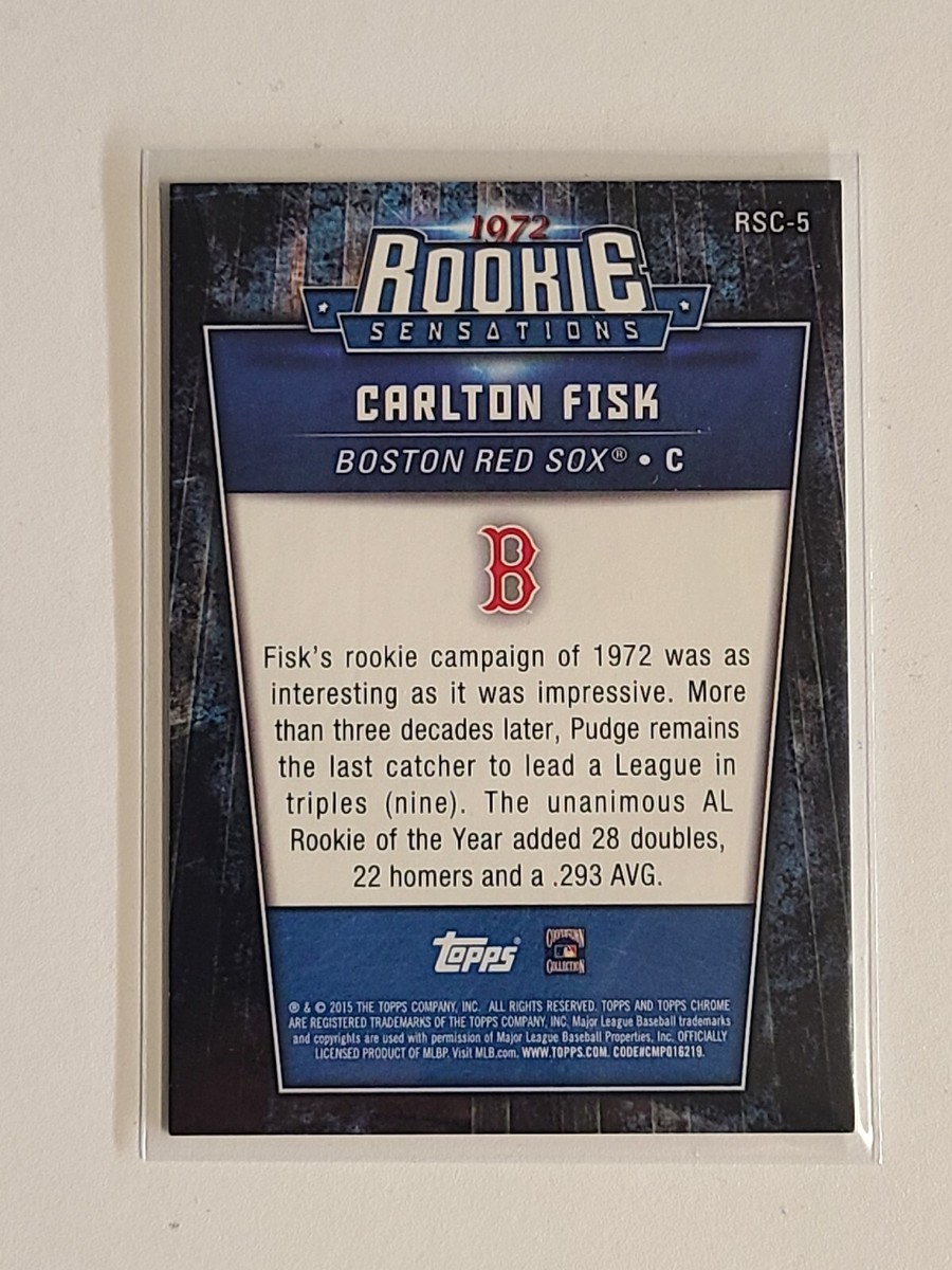 2015 Topps Chrome Update Rookie Sensations RSC-5 Carlton Fisk | eBay
