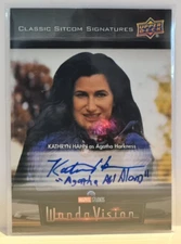 2022 Marvel Studios WandaVision Signature Auto CS20-KH Kathryn Hahn as Agnes