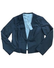 NEW CHICO  S Woman  s Long Sleeve Cropped Blazer Jacket Black sz 1