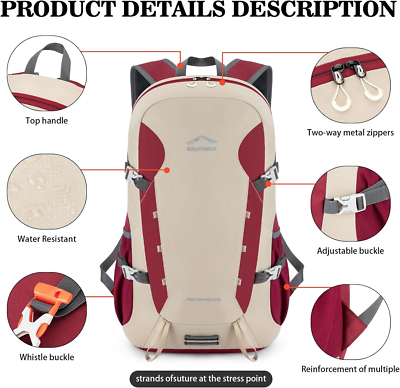 Hiking Backpack,Large 35L Travel Backpacks for Men Women  display picture 2