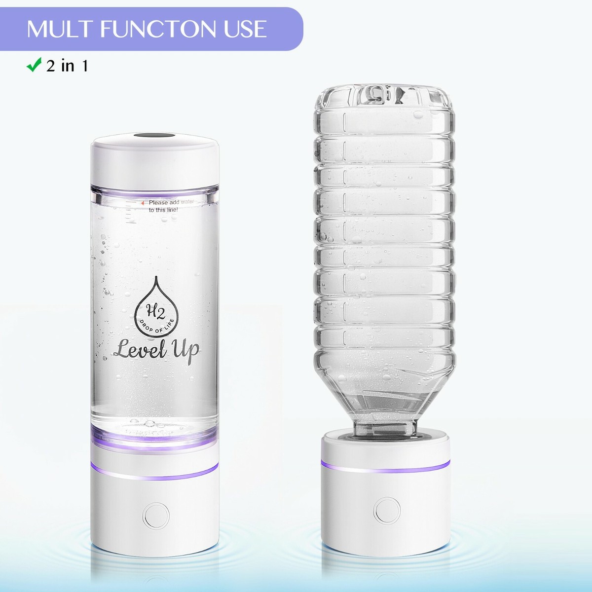 Level Up Way - Générateur de bouteille d'eau d'hydrogène
