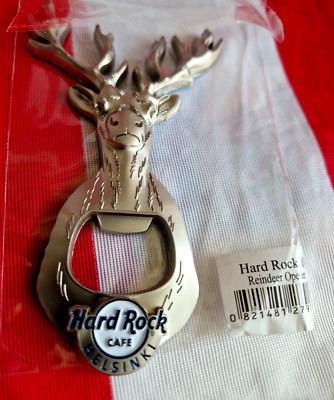 HRC Hard Rock Cafe Helsinki (closed) 3D Magnet Bottle Opener Reindeer OVP new
