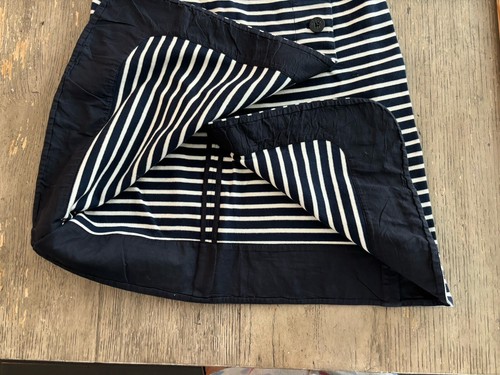Tory Burch Shift Dress Nautical Womens Short Sleeve Striped Navy Cotton XS - Picture 6 of 10