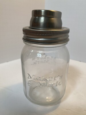Maker s Mark Mason Jar Style Bourbon Whiskey Cocktail Shaker 16oz
