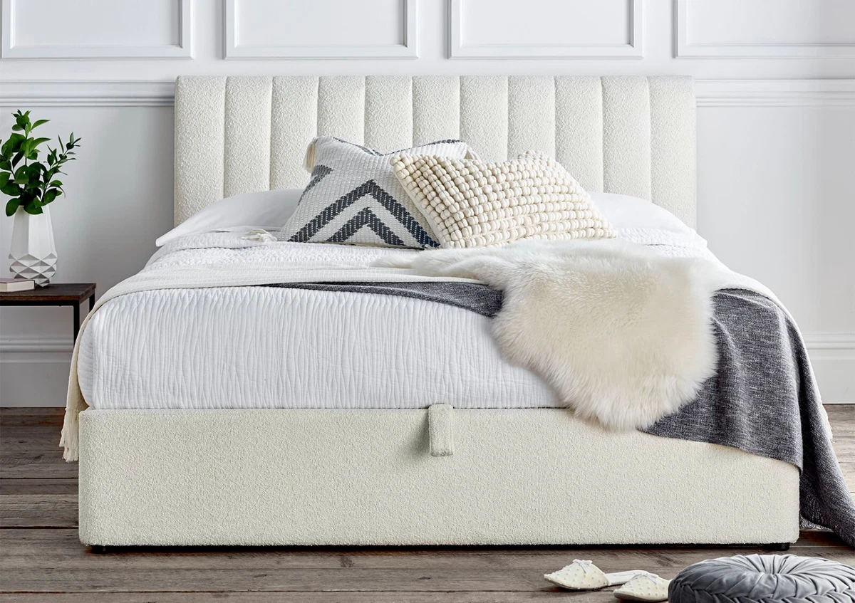 Cream 2024 ottoman bed
