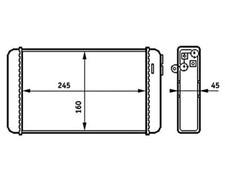 MAHLE Innenraumheizung Wärmetauscher Für OPEL Omega A VAUXHALL 86-94 1618107