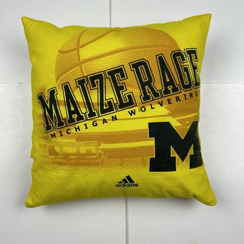Custom Reworked University of Michigan Basketball Maize Rage Pillow 16 ...