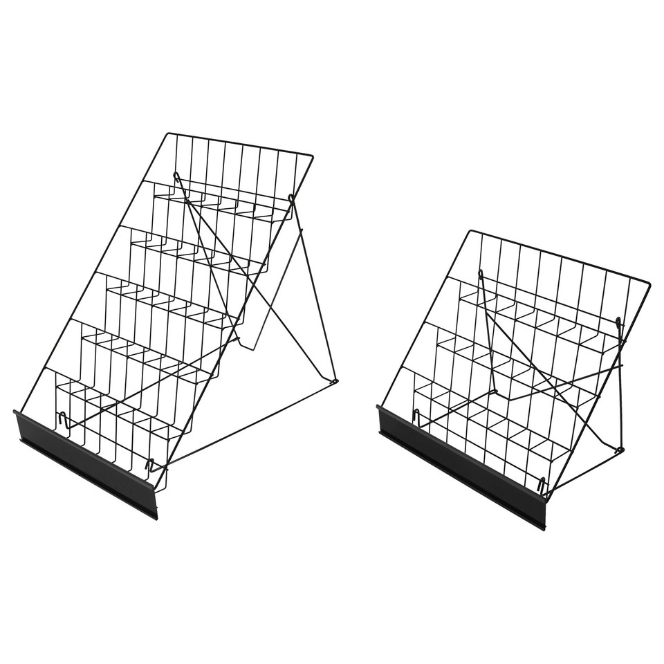 2 Set Wire Display Rack 4 And 6 Tiered Book Display Stand For Library ...