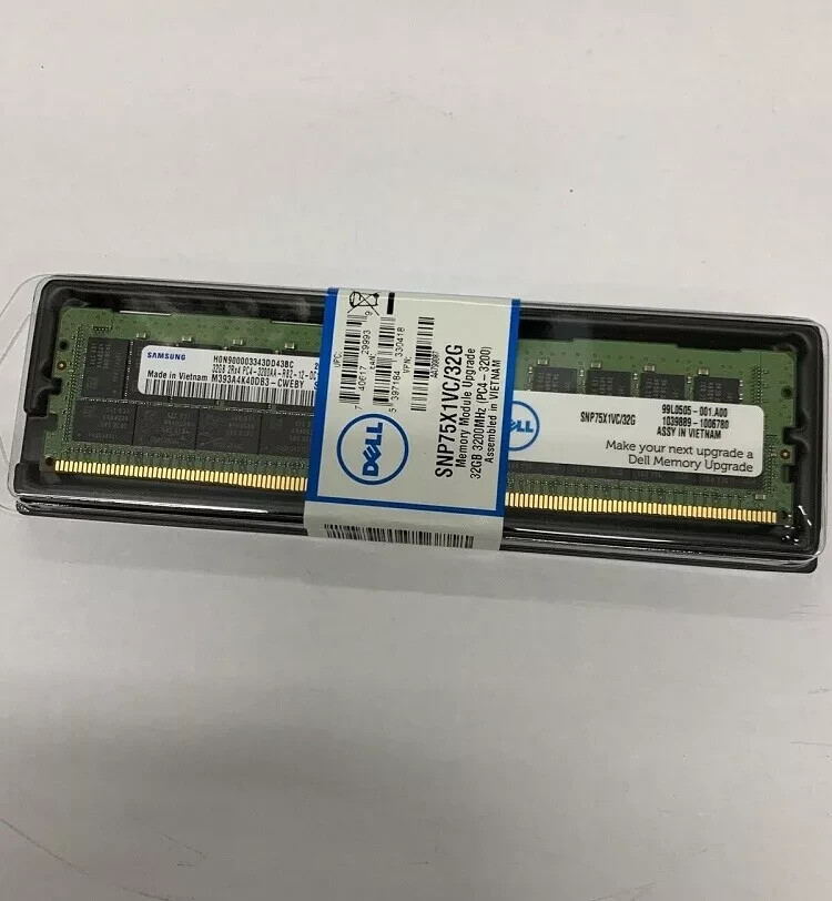 32GB DDR4-3200 RDIMM RAM – SNP75X1VC/32G – For Dell PowerEdge R6525 R7515 Servers