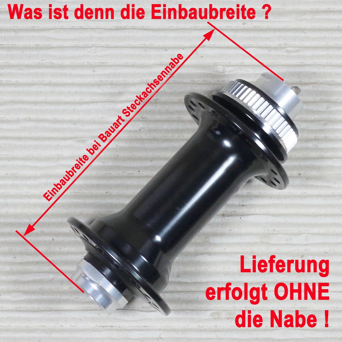 Suntour FKA117-02 Steckachse für 100 mm Ø15 mm Achse M15x1.5 NUR 