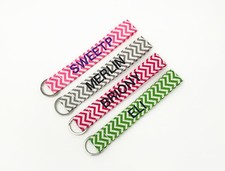 Personalized, Monogrammed, Customized Chevron Fabric Key fob key chain