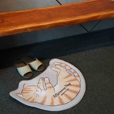 CAT Bathroom Toilet Mat Rug Bathroom Mat Rug Non-Slip Backing Absorbent Foyer