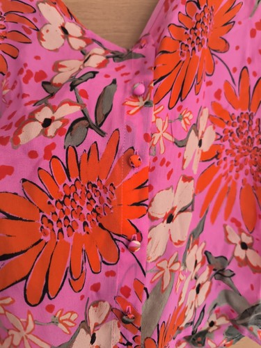 SEZANE - Women’s silk Top, floral print, Size EUR 36 / UK 8 - Picture 8 of 9