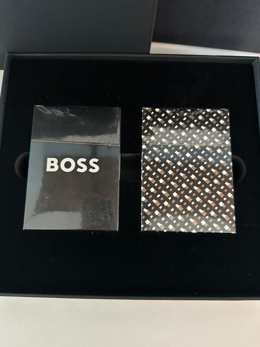 HUGO BOSS Game Set Iconic Black 2 Pack Playing Cards NEVER OPENED