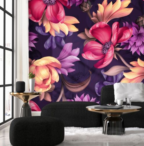 BOLD FLORAL PRINT Mural Wallpaper Extra Large Flowers Plants feature | eBay BOLD FLORAL PRINT Mural Wallpaper Extra Large Flowers Plants feature | eBay