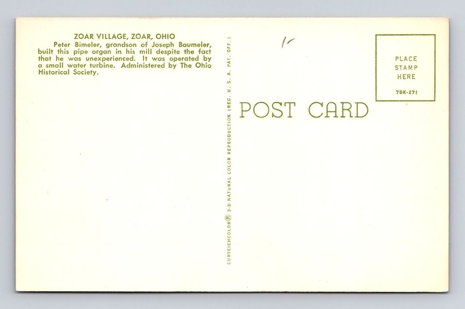 Zoar OHOhio, Zoar Village, Antique, Vintage Souvenir Postcard eBay