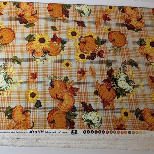 Pumpkin Quilters Cotton Fabric, 3yd x 60", Thanksgiving Harvest Autumn Sunflower - Picture 6 of 8