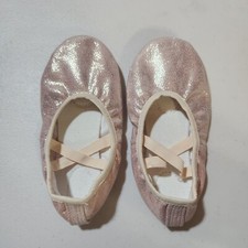 Phineein Girls Ballet Shoes Soft Split Sole Dance Ballerina Shimmer Gold Pink