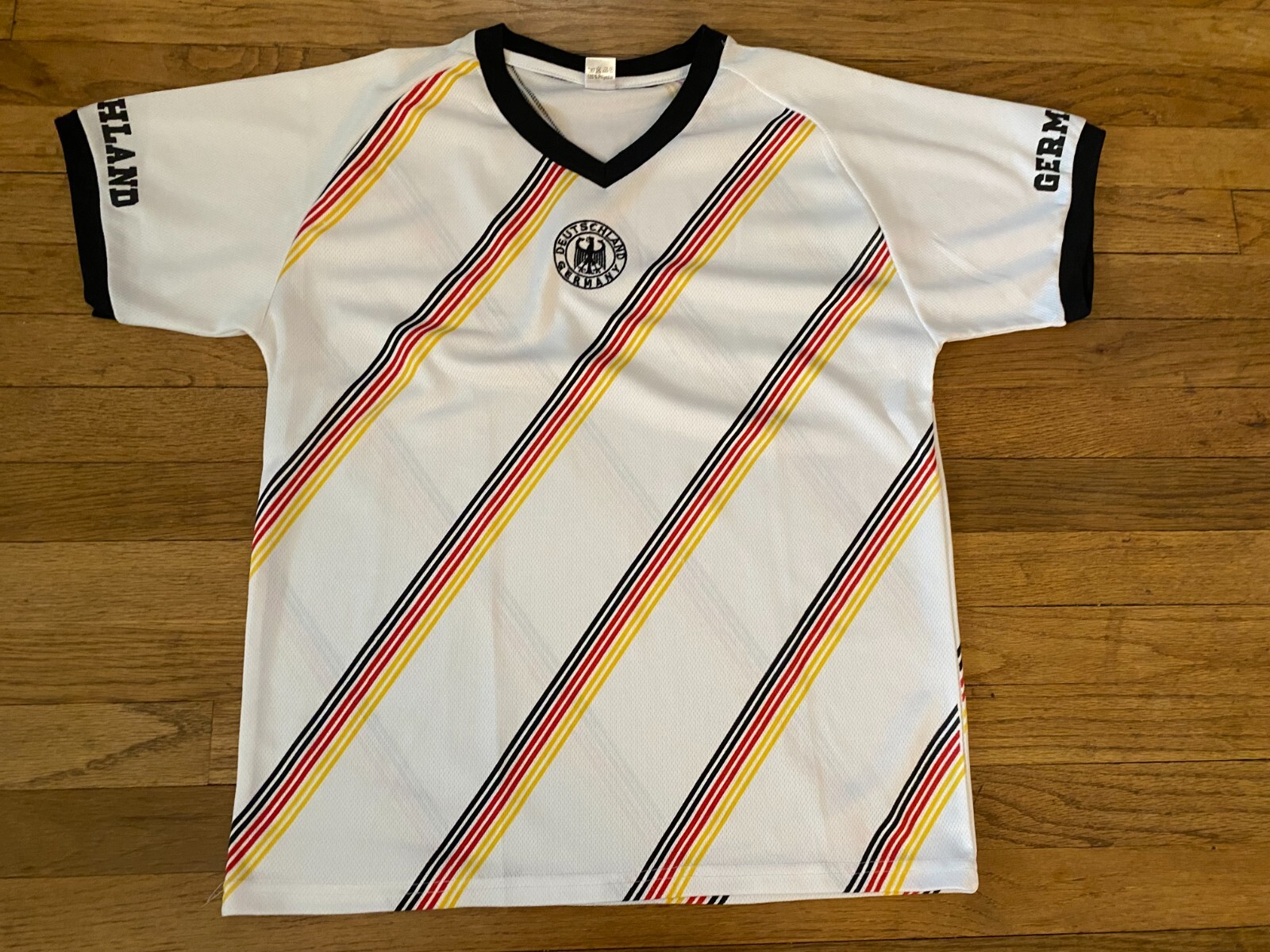 GERMANY DEUTSCHELAND SOCCER FOOTBALL JERSEY WORLD CUP LARGE VINTAGE RARE RETRO