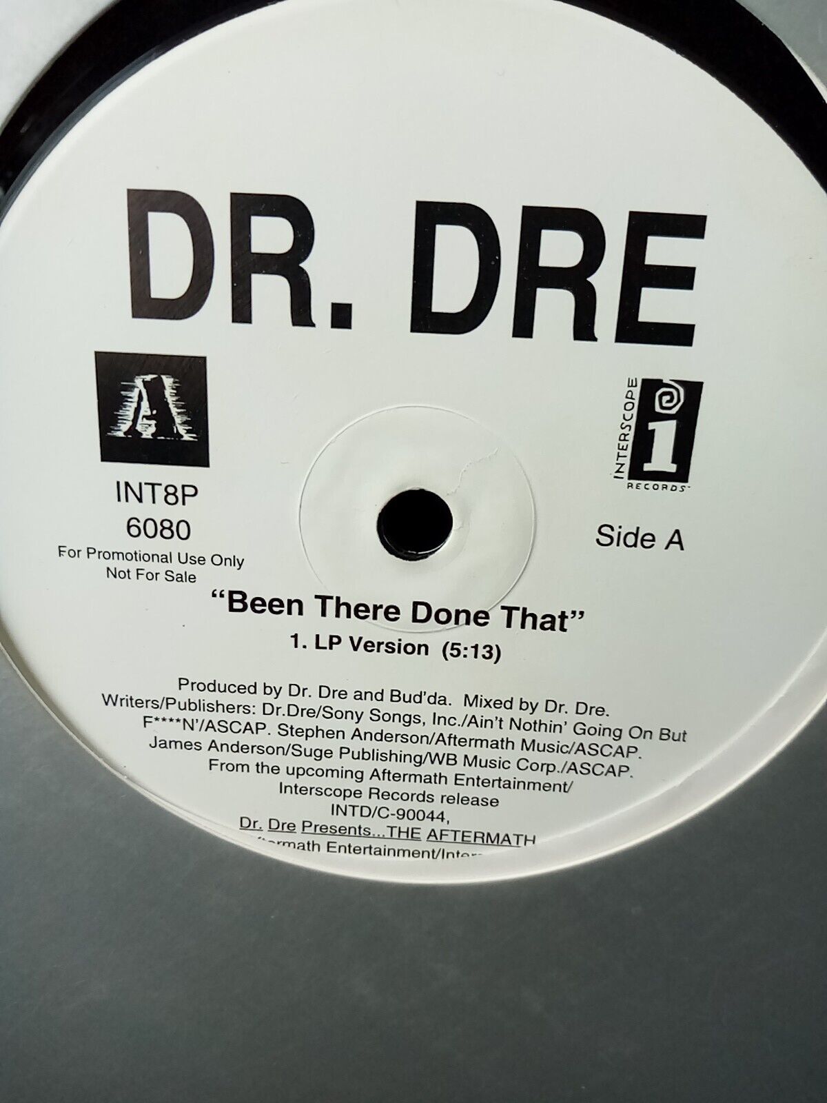 Dr. Dre Been There Done That VG Promo 12 Inch Vinyl 1996 