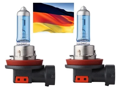 Flosseur Argent Bleu H11 70W Blanc Deux Ampoules Phare Faible Remplacement OE - Photo 1/4