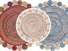 Round Rug Cotton Jute Latest Design Handmade Area Rug Living Room Rug Boho Rug