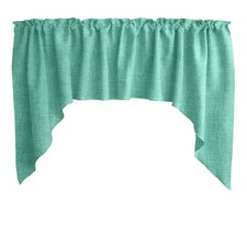 Faux Burlap Swag Window Valance Small Kitchen Window Curtain