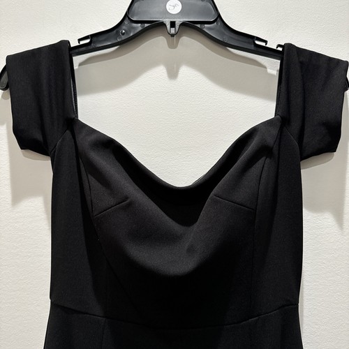 FORMAL SZ 2 Black Off Shoulder Sleeveless Ball Gown Maxi Dress formal, elegant - Picture 3 of 18