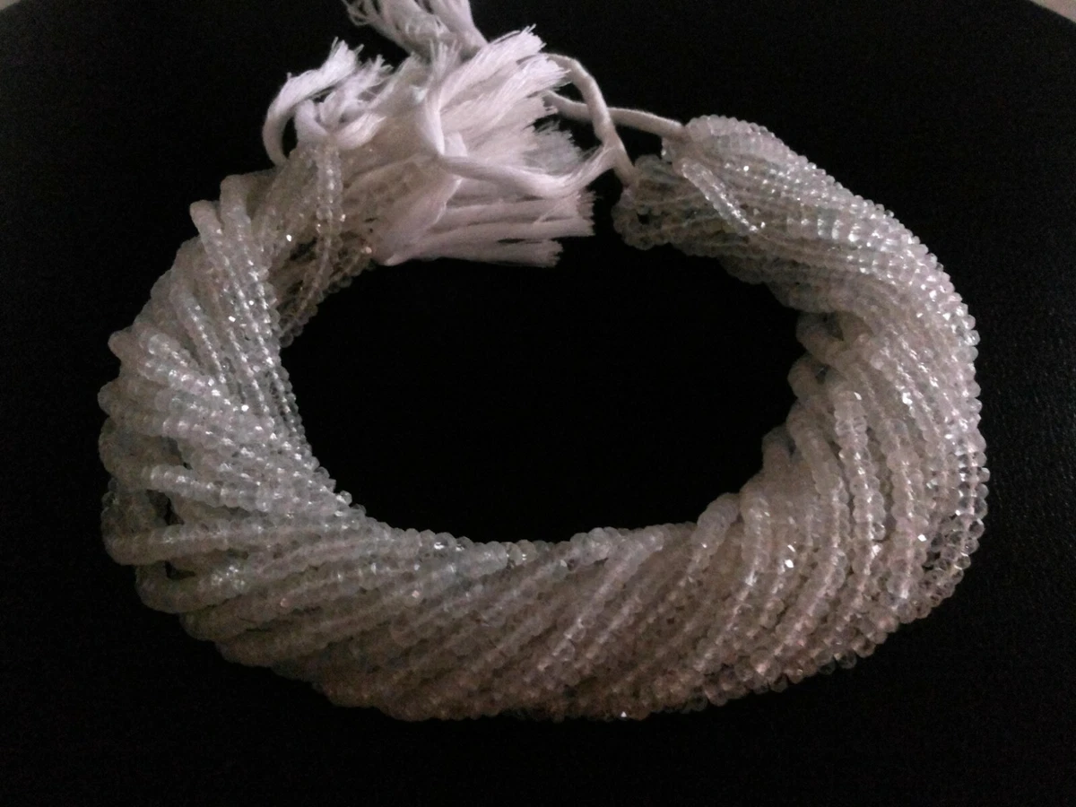 White topaz deals beads