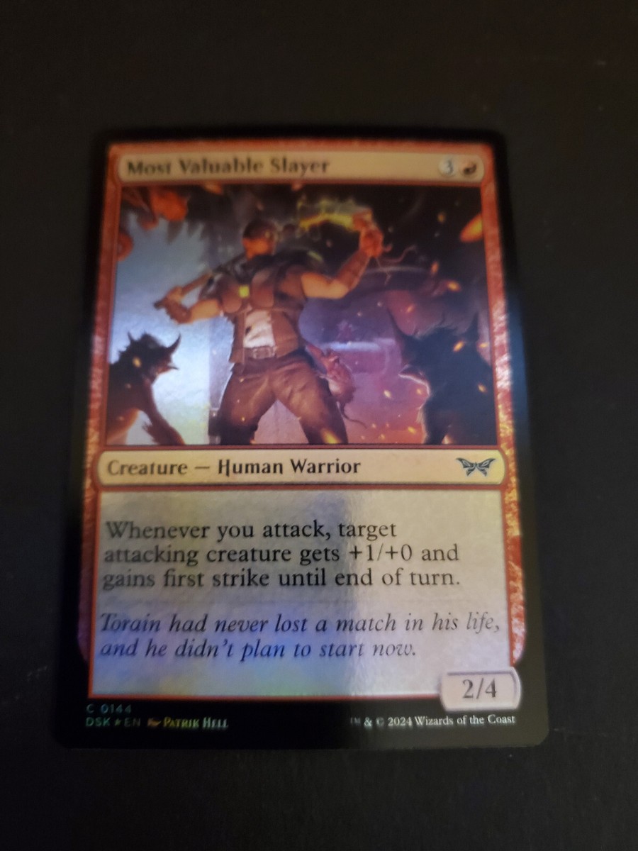 Most Valuable Slayer [Duskmourn: House of Horror] Magic MTG DSK FOIL NM