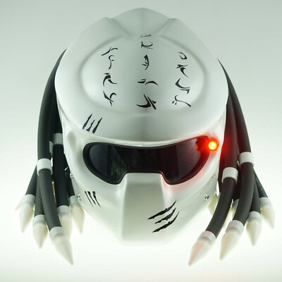2009 PREDATOR GLOSSY PEARL MOTORCYCLE HELMET CUSTOM STRANGE ALIEN FOREIGN SIZE:M