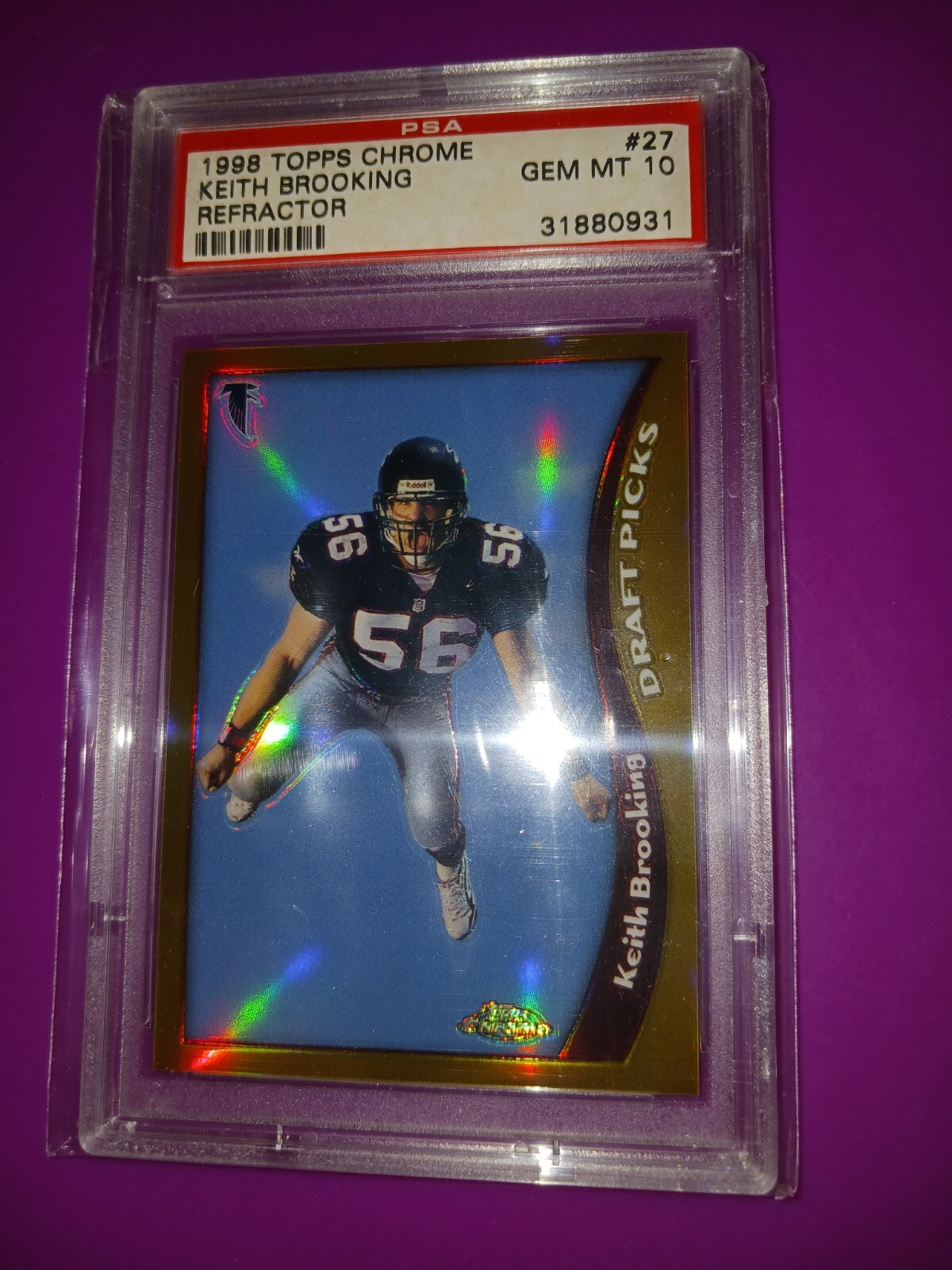 Keith Brooking Topps Chrome #27 Refractor