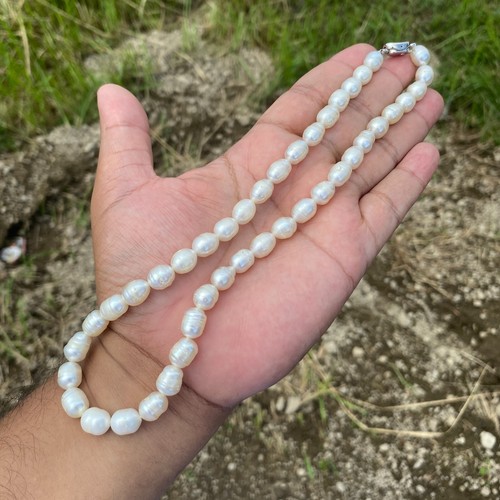 Indonesia South Sea Pearl Necklace Pearl Necklace Pearl Size 8-9mm BoZorX C-1 - Picture 8 of 10