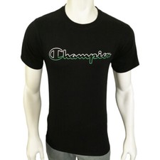 NWT CHAMPION MSRP 34.99 MEN'S BLACK CREW NECK SHORT SLEEVE T-SHIRT SIZE S